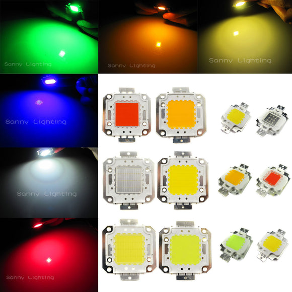 100W DC32-36V High Power LED Chip Light Lamp Blue/Green/Red/Amber Home Car For DIY