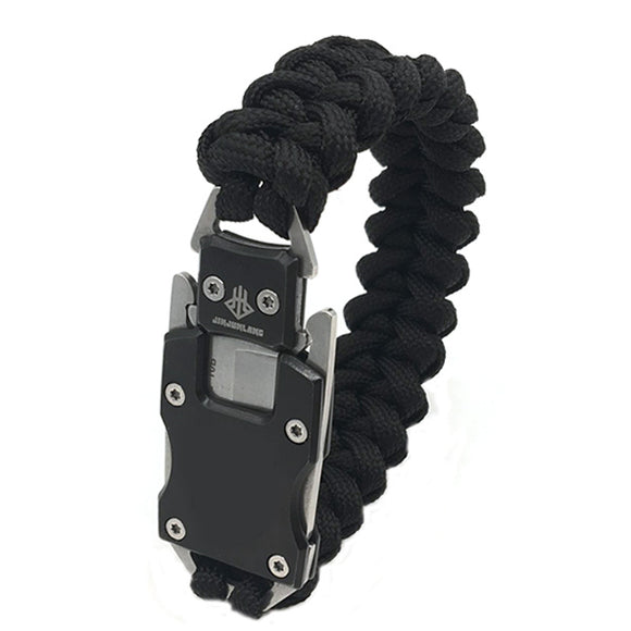 IPRee Outdoor EDC Survival Bracelet Parachute Rope Wrist Band Multifunctional Tools Kit