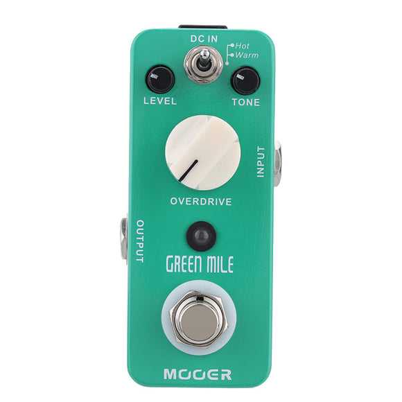 MOOER MOD1 Green Mile Micro Mini Overdrive Guitar Effects Pedal with Warm and Hot working models