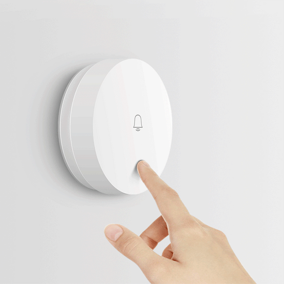 Linptech 110-240V Wireless Doorbell Self-Generating APP Smart Door Bell Transmitter No Battery No Power Required Memory Function works with Mijia from Xiaomi Youpin