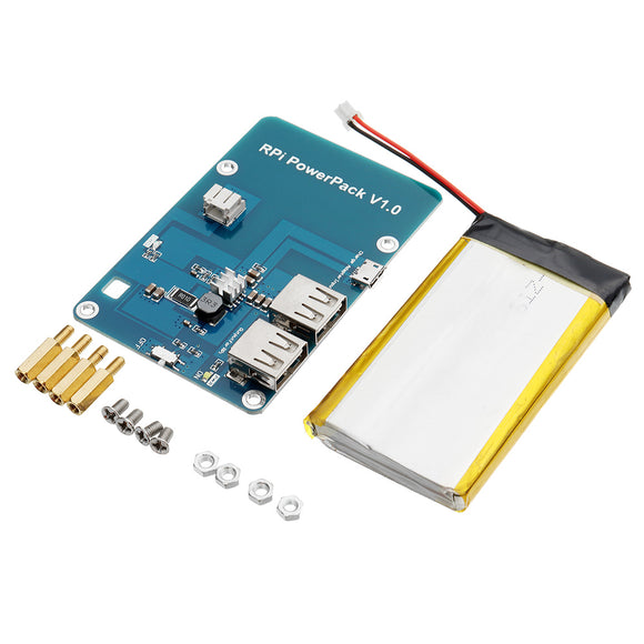 RPI Powerpack V1.0 Lithium Battery Expansion Board For Cell Phone / Raspberry Pi 3 Model B / Pi 2B
