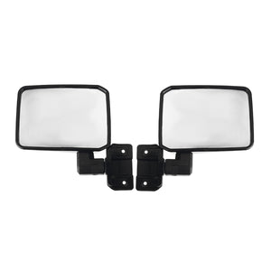 Black Car Door Mirror Heads Rear For Toyota Landcruiser 70 75 78 Series 1985-2013