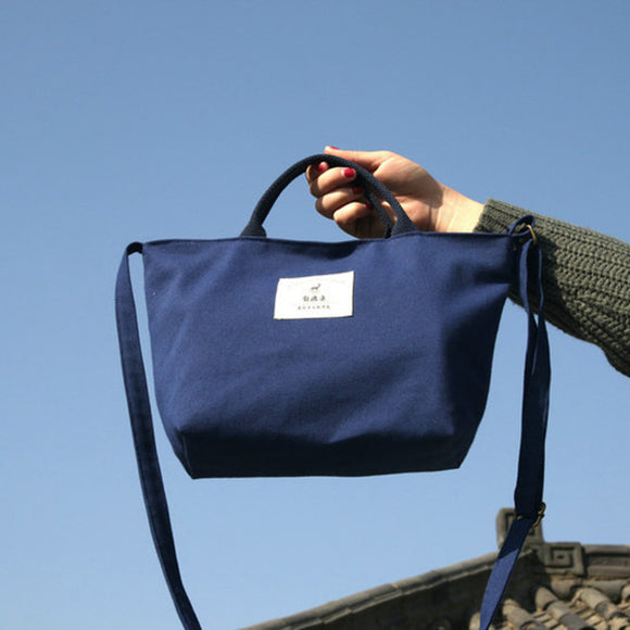 Women Canvas Solid Casual Women Shopping Bag Handbag Daily Bag