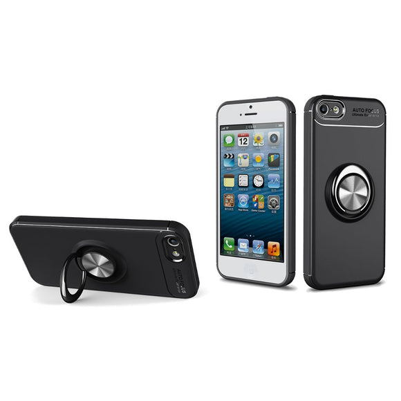 C-KU 360 Rotating Ring Grip Kicktand  Protective Case For iPhone 5/5s/SE