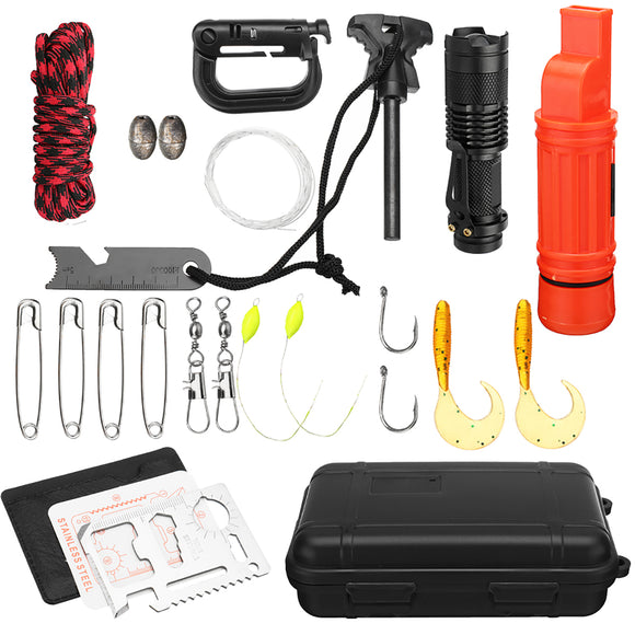 SOS Emergency Survival Equipment Outdoor Gear Tools Kit Tactical Camping Hiking