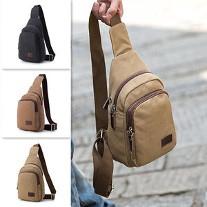 Canvas Casual Multi-function Travel Chest Bag Crossbody Bag