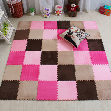 4Pcs Baby Soft Play Mats Foam Floor Flannel Carpet Puzzles Children Exercise Gym Mats