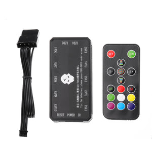 Coolman 12V RGB Cooling Fan Remote Control Controller Switching Adjustable Brightness Speed of Fan