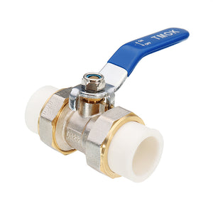 TMOK 3/4 1" 1-1/4" PPR Brass Ball Valve Heat Fusion Double Union Socket Plumbing Fitting"