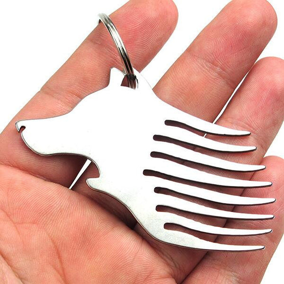 IPRee Outdoor Multifunctional Keychain Wolf Mini Portable Camping Tool Pocket Opener Comb