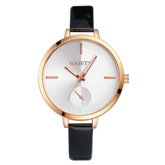 GAIETY G174 Casual Style Ladies Wrist Watch Classic Leather Strap Quartz Watches