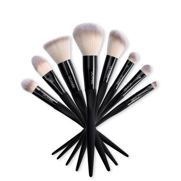 UCANBE 8pcs Soft Nylon Makeup Brushes Set Blending Powder Eye Shadow Lips Eyebrow Eyeliner