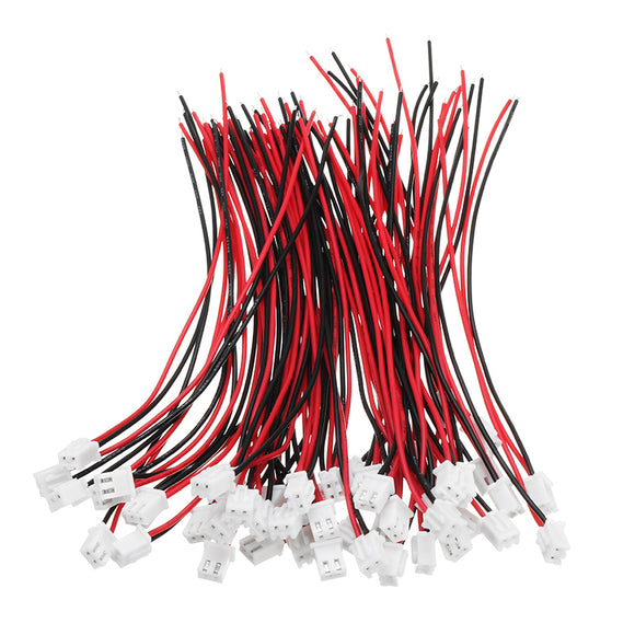 50PCS 150/200/250mm XH2.54mm 2P Male Terminal Block Connector Cable