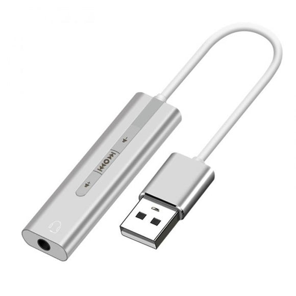 Bakeey 2 in 1 USB Adapter USB to 3.5mm Audio Cable USB External Sound Card Headset Audio Adapter