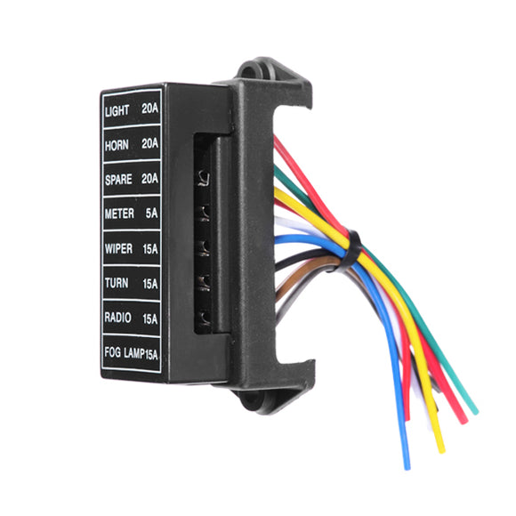 JZ5703 Jiazhan Car 8 Way Fuse Box 8 Road With Wire Modification Basic Block Auto Fuse Holder