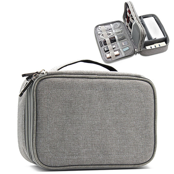 Men Women Multifunction Purse Earphone Charging Wire Portable Power Source Storage Bag