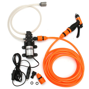 Portable High Pressure Washer Power Pump Self-priming Car Wash Gun Sprayer 12V 36W