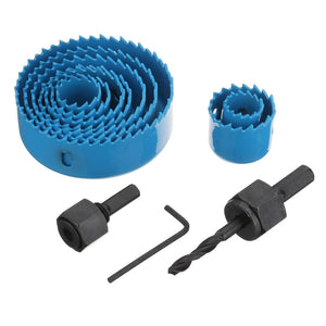 Drillpro 12pcs 19-127mm Hole Saw Cutter Drill Bit Kit Hole Drill Tool for Wood Plasterboard PVC Pipe