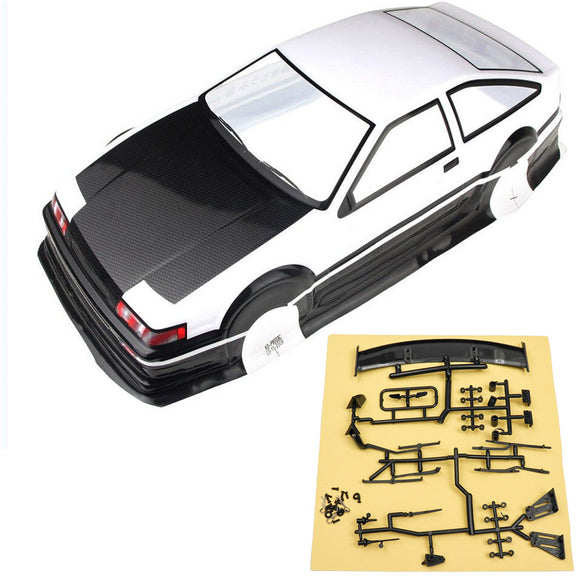 1/10 PVC RC Car Shell Painted Body for Toyota AE86 Model Rc Car Wheelbase 256mm w/ Accessories