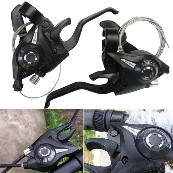 1 Pair BIKIGHT 3x7 21Speed MTB Bike Bicycle Cycling Trigger Gear Shifter with Inner Shift Cable