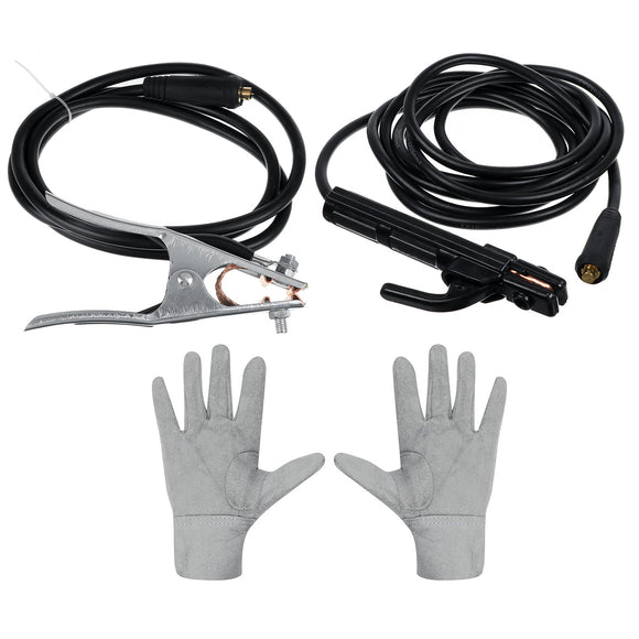 Ground clamp + Welding tongs + Pair of gloves For ZX7-250 220V Electric Welding Machine