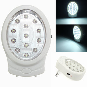 13 LED Rechargeable Wall Emergency Night Light Power Automatic Lamp Bulb 110-240V