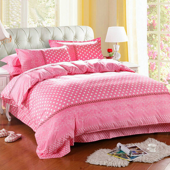 3 Or 4pcs Dot Pattern Paint Printing Cotton Blend Bedding Sets Twin Full Queen Size