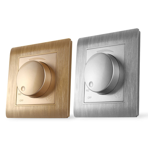 Excellway AC 110~250V 86 Model Wall Switch Light Round Panel Dimmer Switch