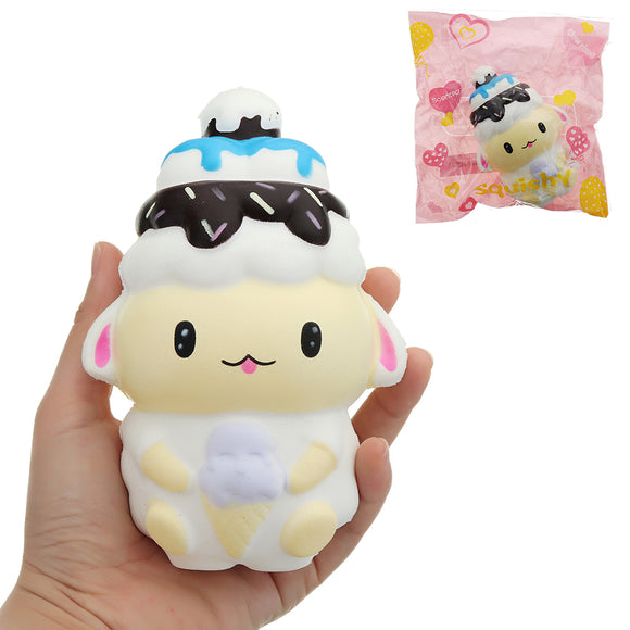 Ice Cream Sheep Squishy 14*9.5CM Slow Rising With Packaging Collection Gift Soft Toy