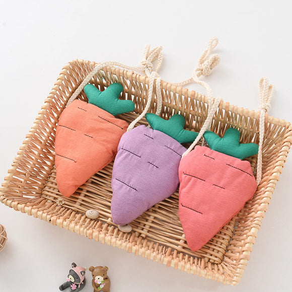 Lovely Fruit Crossbody Bags Kids Cuit Carrot Cotton Coin Purse Children Girls Casual Bag