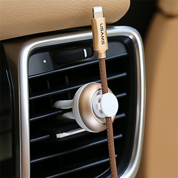 USAMS US-ZB019 Fragrance Magnetic Cable Holder Car Air Vent Cable Management Outlet Bracket Winder