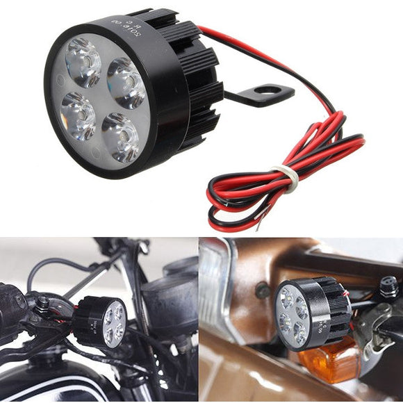 12V-80V DC 12W LED Light Motorcycle Scooter Bicycle Rear View Mirror Lamp