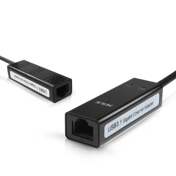 SSK SHU-C030 Type-C to 10/100/1000Mbps Gigabit RJ45 Network Card Ethernet Adapter