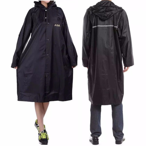 Adult Outdooors Rain Coat Long Poncho Hood Thicker Reflective Types Design Work Travel Rainwear