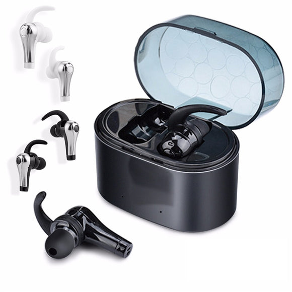 [True Wirelss] QY1 TWS 5.0 Dual bluetooth Earphone Stereo English Prompt Headphone with Charging Box