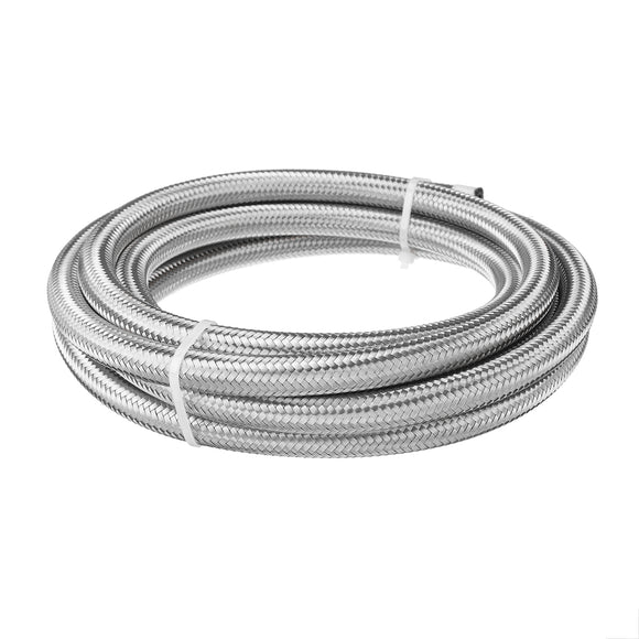 AN3 AN4 AN6 AN8 AN10 8FT 243.84cm Fuel Hose Oil Gas Line PTFE Stainless Steel Braided