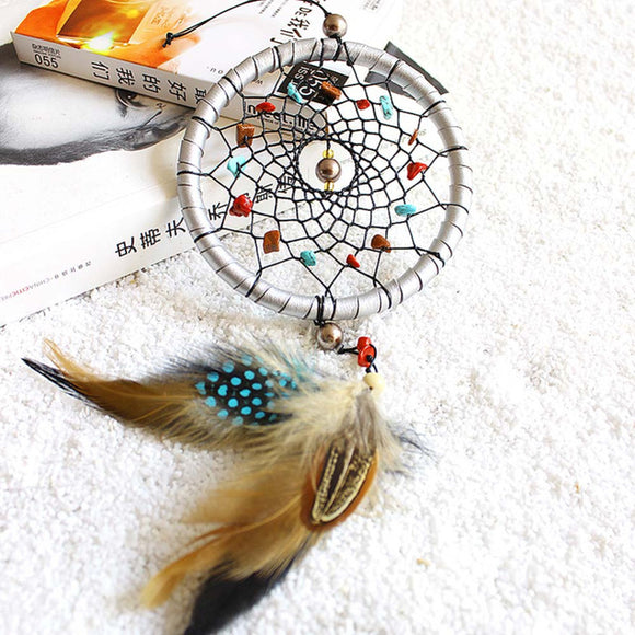 Silver Dream Catcher Feathers Core Bead Dream catcher for Wall Car Decorations Dream catcher Decor