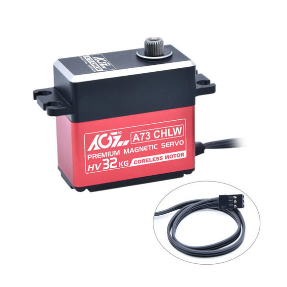 AGF A73CHLW 32kg All Metal Waterproof RC Car Servo For 1/8 1/10 Crawler Buggy Off Road Vehicle Airplane