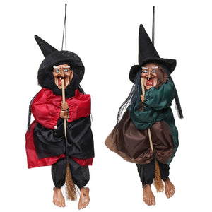 Halloween Decorations Witch Props Bright Eyes Laughing Sound Control Party Supplies