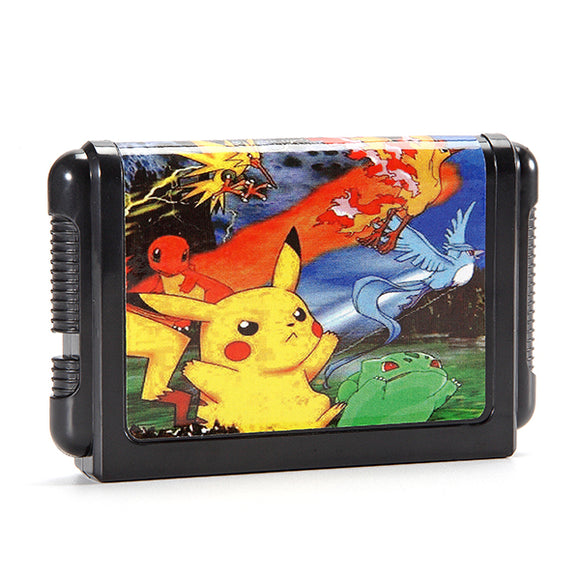 16 Bit Game Cartridges Pokemon Generation for SEGA MD2 Game Console