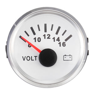 Volt Meter Gauge 8-16 Volts Caravan Boat Marine Voltmeter White