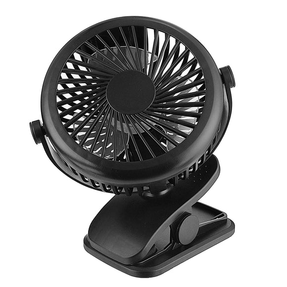 USB Clip On Stroller Fan Battery Operated Portable 5200mAh Battery Desk Fan Auto Oscillating Personal Mini Table Fan