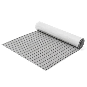 90x240cm EVA Foam 5mm Faux Teak Gray With Black Lines Boat Decking Sheet