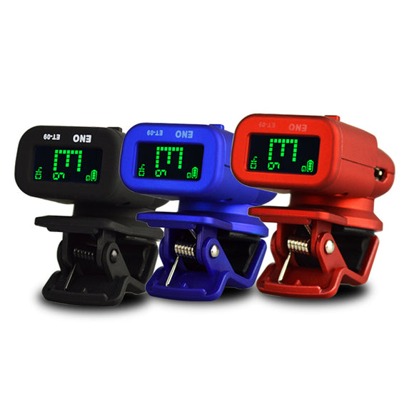 ENO ET-09 USB Rechargeable LCD Display Tuner for Guitar Ukulele Bass