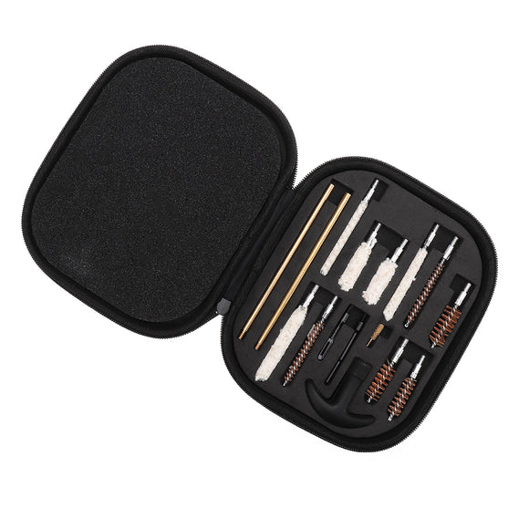 Universal Cleaning Kit .22 357 38 .40 .45 270 280 Cal Brass Brush Cotton Brush Mop Cleaner Set
