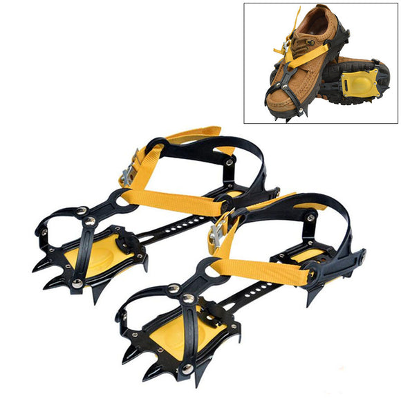 High Manganese Steel 10 Teeth Ice Claw Mountaineering Skis Walking Snow Hiking Shoes Accessories