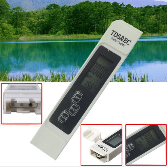 Digital LCD TDS Water Quality Meter Tester Filter Purity Pen Stick 0-9999 PPM