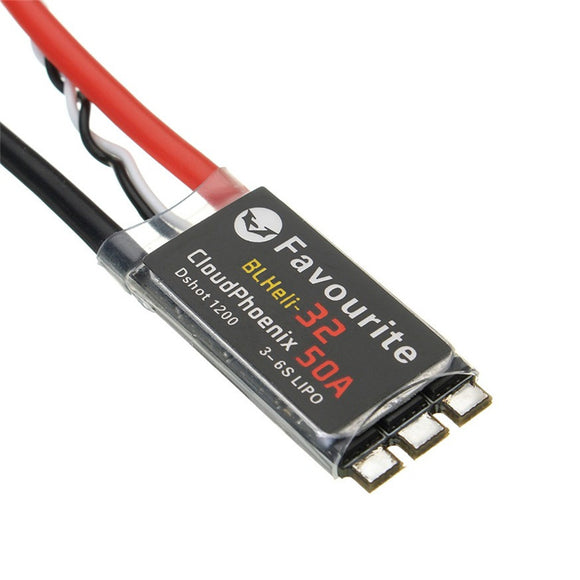 Favourite FVT CloundPhoenix 50A BLheli_32 3-6S DShot1200 Brushless ESC for RC Drone FPV Racing