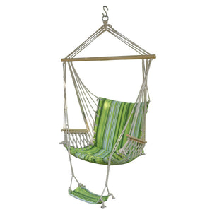 IPRee Outdoor Canvas Swing Hammock Leisure Hanging Chair Garden Patio Yard Max 330Lbs