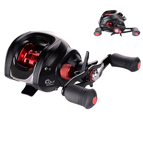Bobing 12+1BB 6.3:1 Baitcasting Fishing Reel 4.5kg Drag Left Right Hand Water Drop Fishing Wheel